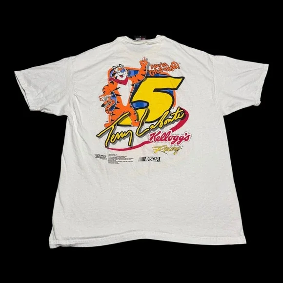 2002 Chase Authentics Terry Labonte Kellogg's Tony Tiger Shirt Men's XL FLAWS